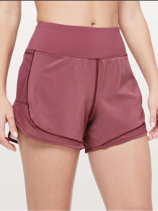 lululemon athletica Pants - Lululemon Over & Above High Rise Train Short in Misty Merlot Size 12